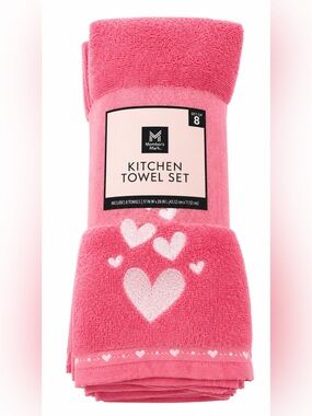 8 Pack Colorful  Heart Kitchen Towel Set
By Member’s Mark NWT ❤️🤍🩷